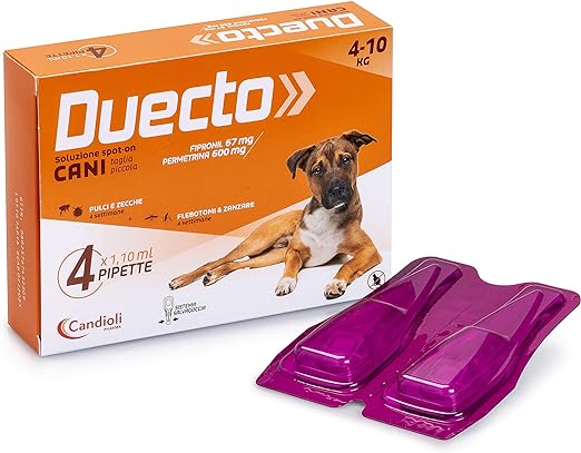 Candioli - Duecto Spot On Antiparassitario Cane  di peso tra 4 - 10Kg