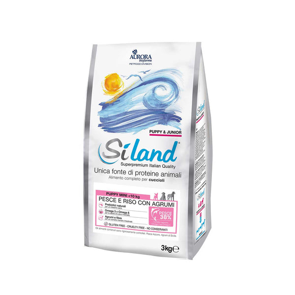 Aurora - Siland Puppy - Crocchette per cuccioli taglia piccola gusto pesce e riso con agrumi 3 kg