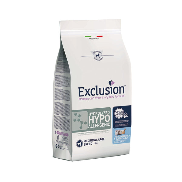 Exclusion - Medium & Large breed adult Hypoallergenic fish &corn starch - 12kg