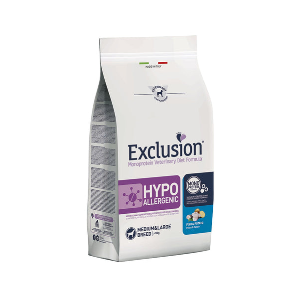 Exclusion - Medium & Large breed adult Hypoallergenic FISH & POTATO - 12 kg