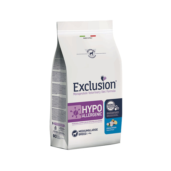 Exclusion - Medium & Large breed adult Hypoallergenic FISH & POTATO - 12 kg