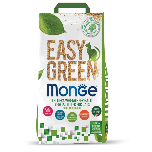 Monge lettiera vegetale Easy Green 10 lt da 3,8 kg