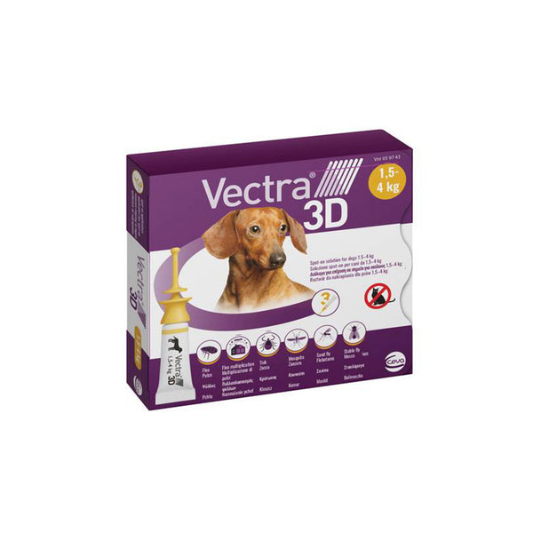 Vectra 3D - Antiparassitario per Cani 1,5 - 4 kg