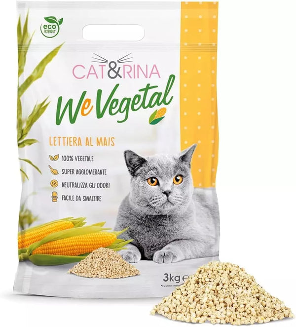 Cat&Rina Lettiera igenica per Gatti  WeVegetal al Mais 5,5 lt
